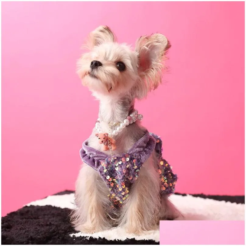 dog dress cat apparel summer puppy outfits tiny dog clothes sleeveless princess dresses for kitten chihuahua teacup poodle and extra small dogs