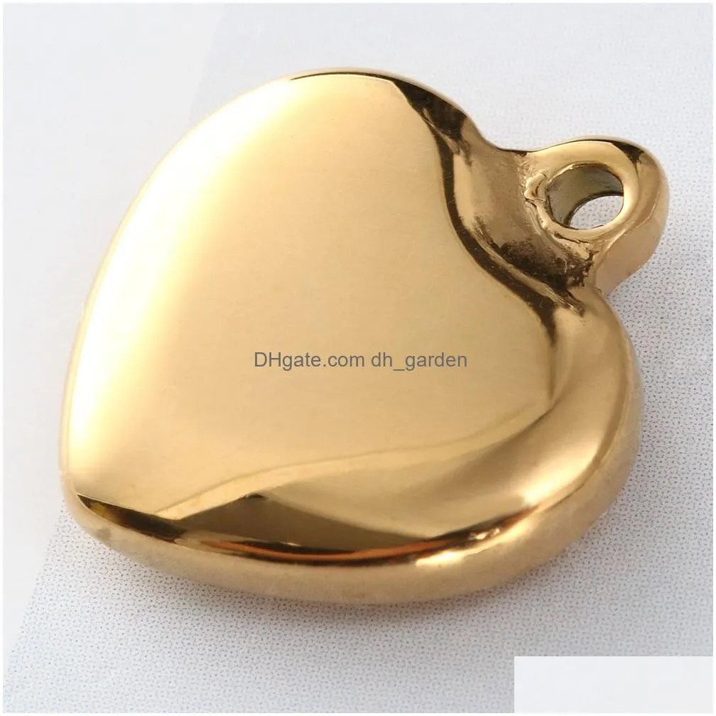 14mm peach heart pendant diy necklace love stainless steel pendant fashion accessories without chain