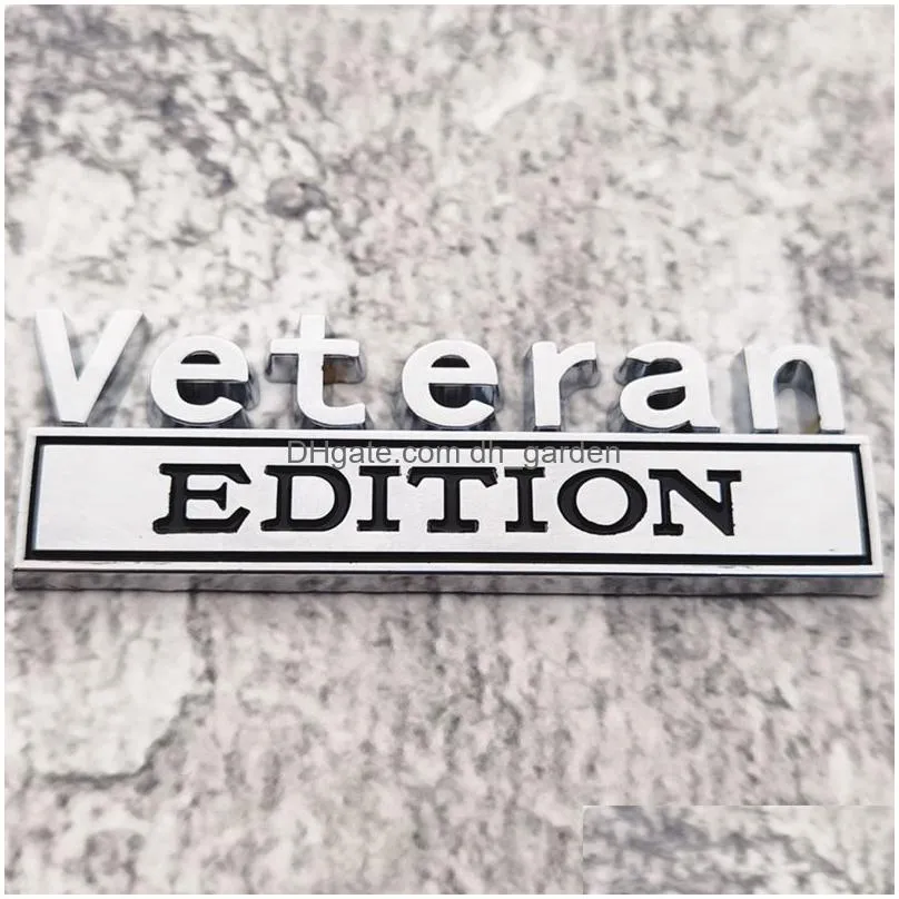 veteran metal car sticker party favor personalize tailgate trim badges alloy leaf board