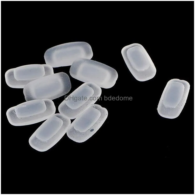 lens clothes wholesale 10pcs5 pairs square silicone airbag soft nose pads on glasses slot type embedding cassette antislip toos eyeglasses