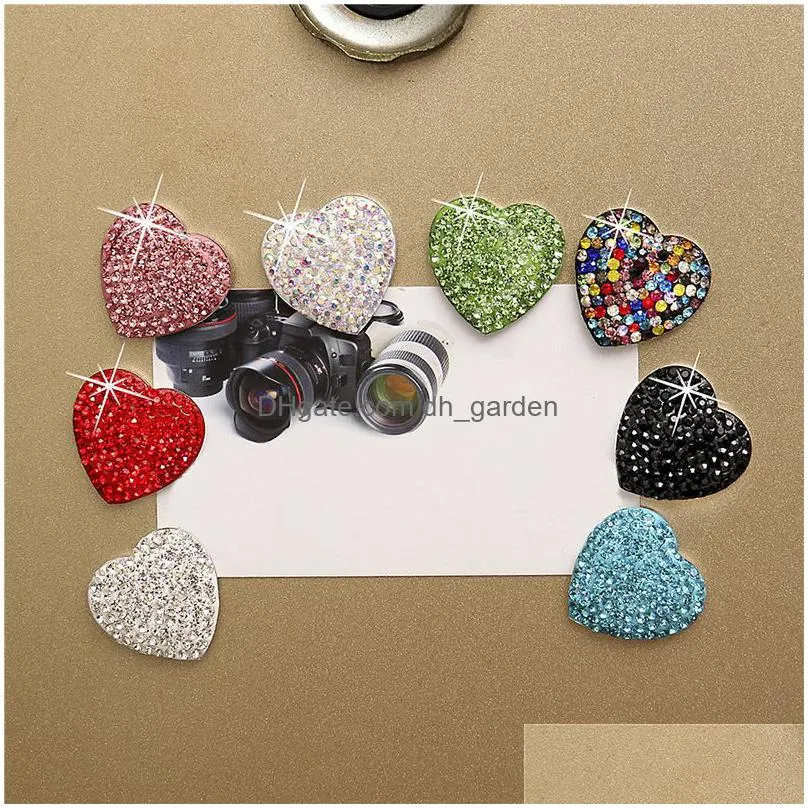 diamond fridge magnets creative heart magnetic sticker home decor sticker 9 colors