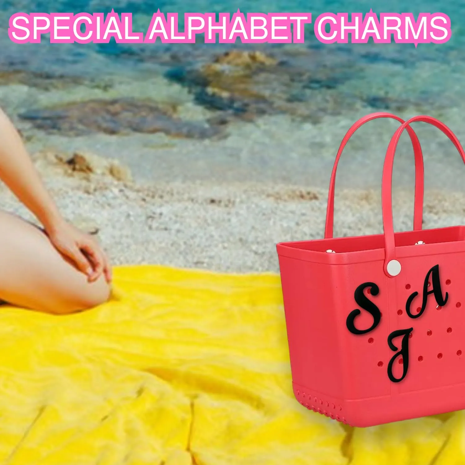 bag charms compatible with bogg bag alphabet charm large size letters decor rubber beach tote bag charms compatible with bogg bag accessories