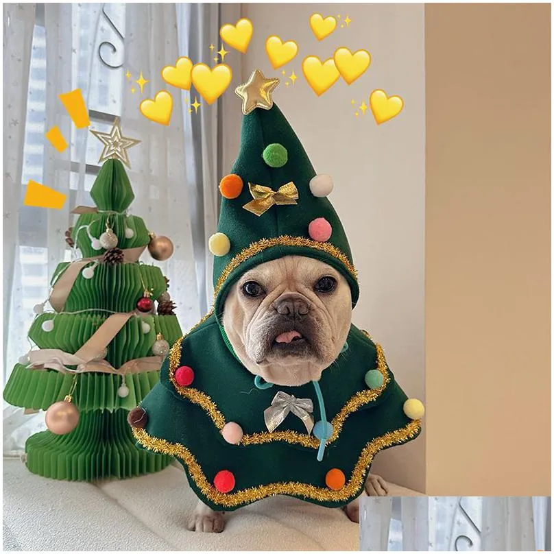 dog apparel cartoon clothes puppy christmas costumes small medium and large christmas pet funny autumn winter wrap ps2111