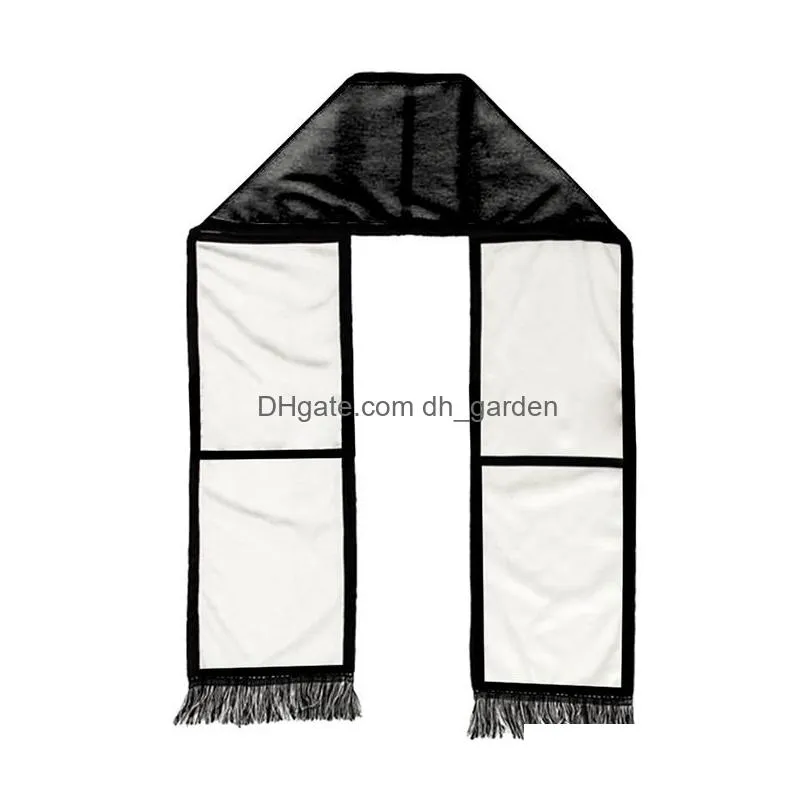 double crystal velvet blank sublimation scarf six square grid heat transfer fringed scarfs diy scarves gift