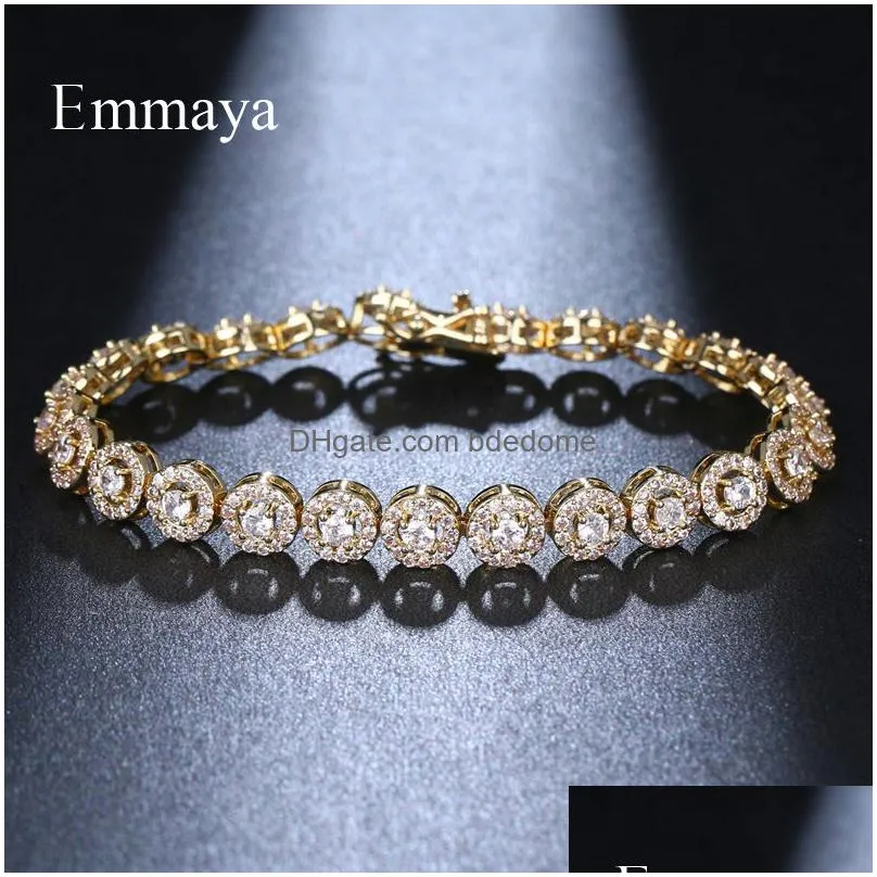 bangle emmaya season arrival jewelry three colors choice roundshape cubic zircon exquisite bracelet for female in party 220831