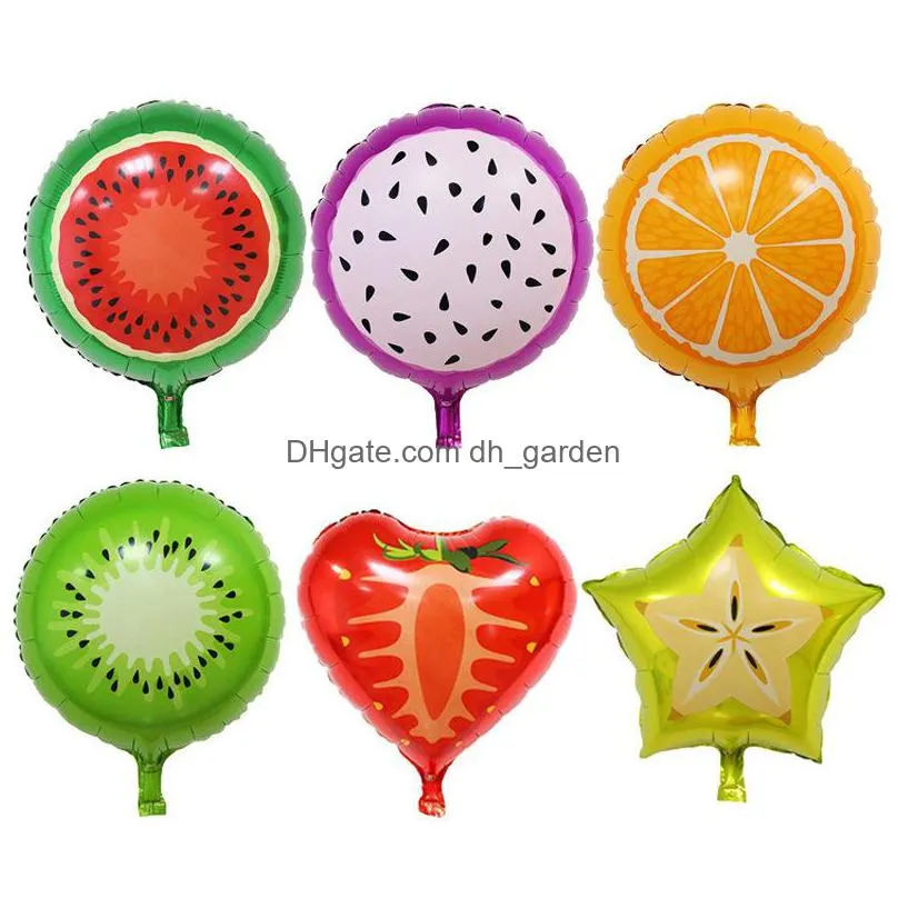 fashion fruit shape decoration foil balloon pineapple watermelon ice cream  balloons birthday party baby shower supplies 6