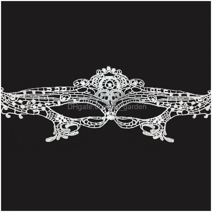 fashion queen lace mask exquisite masquerade masks black white party halloween decoration