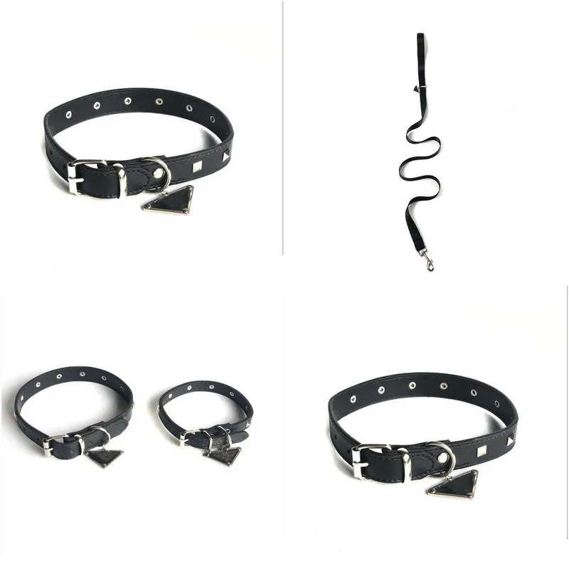 designer dog collar leashes set letter p classic black pattern pet collars for small medium large dogs ps1799