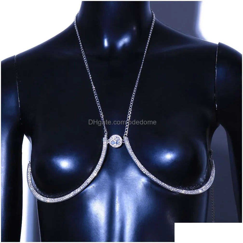 other trendy coin chest bracket bra chain harness for women necklace sexy body chain jewelry bikini lingerie festival gift 221008