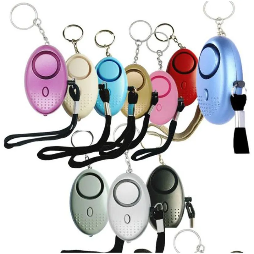 keychains fashion aessories 130db sound loud egg keychain shape self defense personal alarm girl women security protect alert safety 13