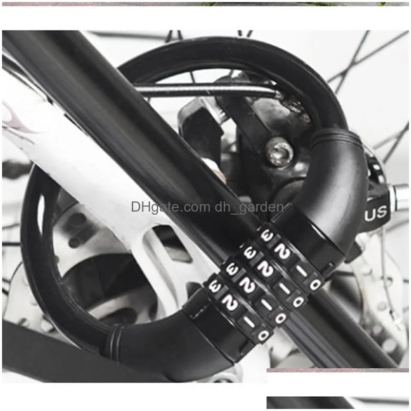 1.2m bicycle anti theft lock party favor steel wire parts four digit number password locks sturdy durable