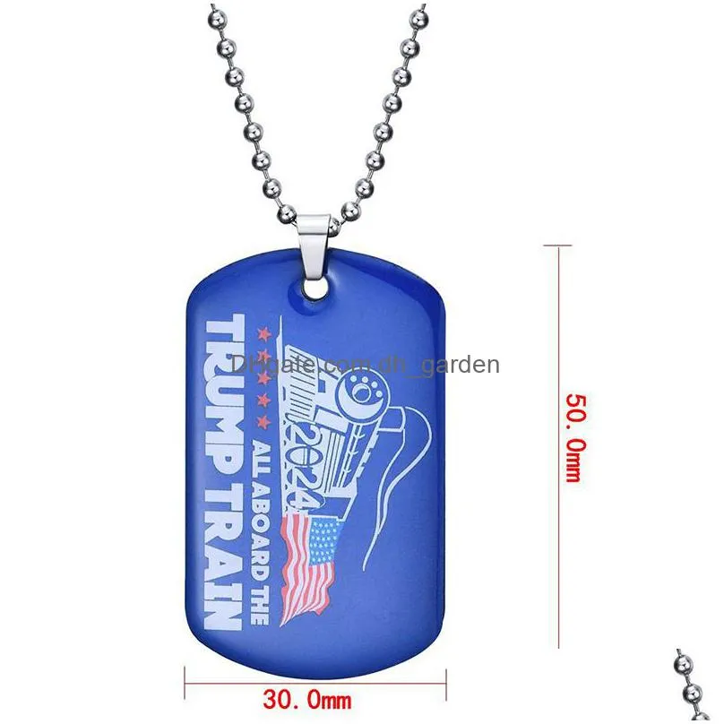 2024 trump pendant necklace stainless steel us american election necklaces creative gift decoration supplies 5 styles