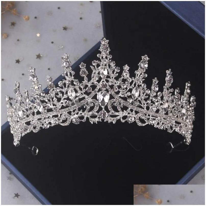 wedding jewelry sets baroque crystal bridal for women fashion tiaras earrings necklaces set crown necklace dubai jewellry 230216