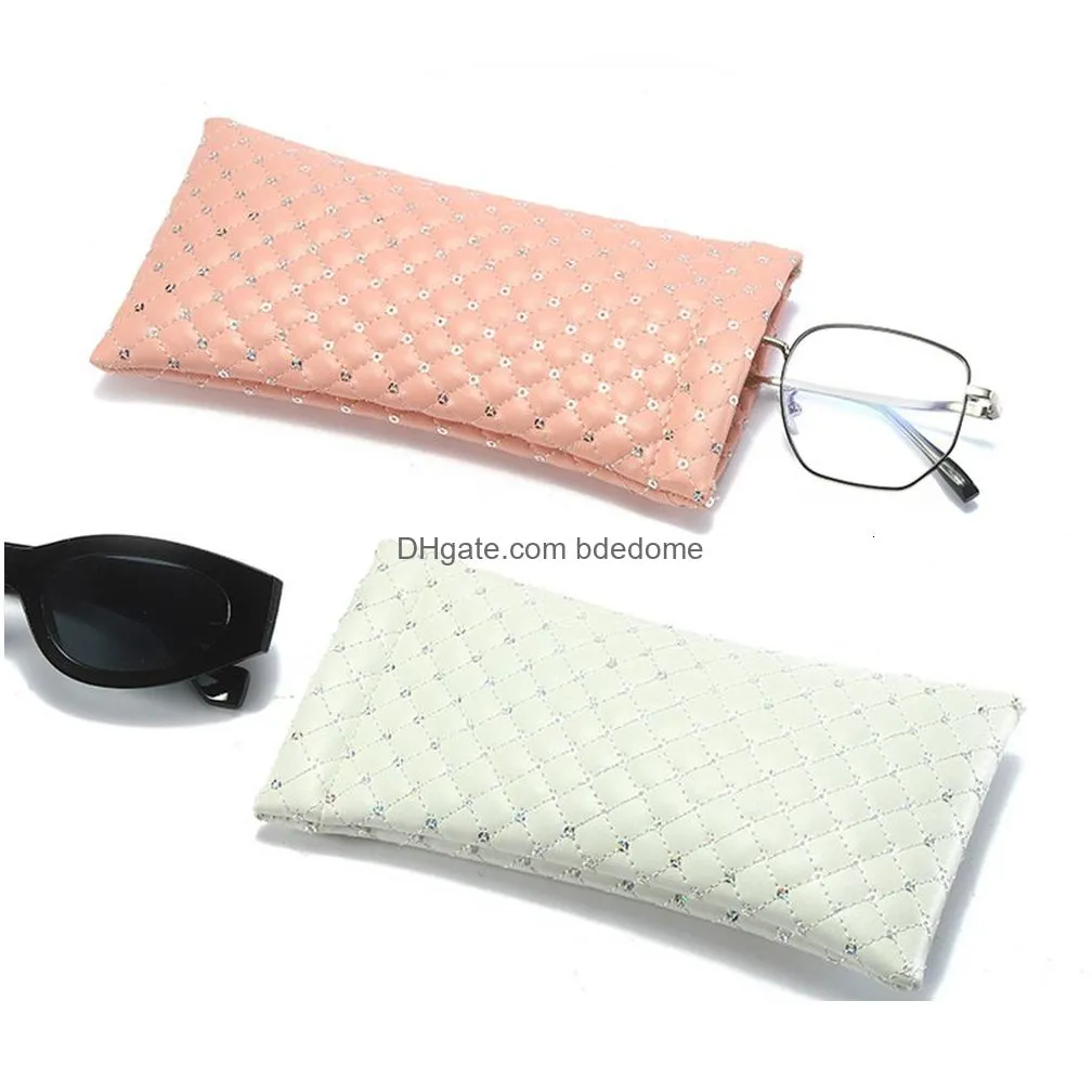 sunglasses cases 1pcs fashionable bag pu leather glass pouch mobile phone wallet storege portable glasses 221119