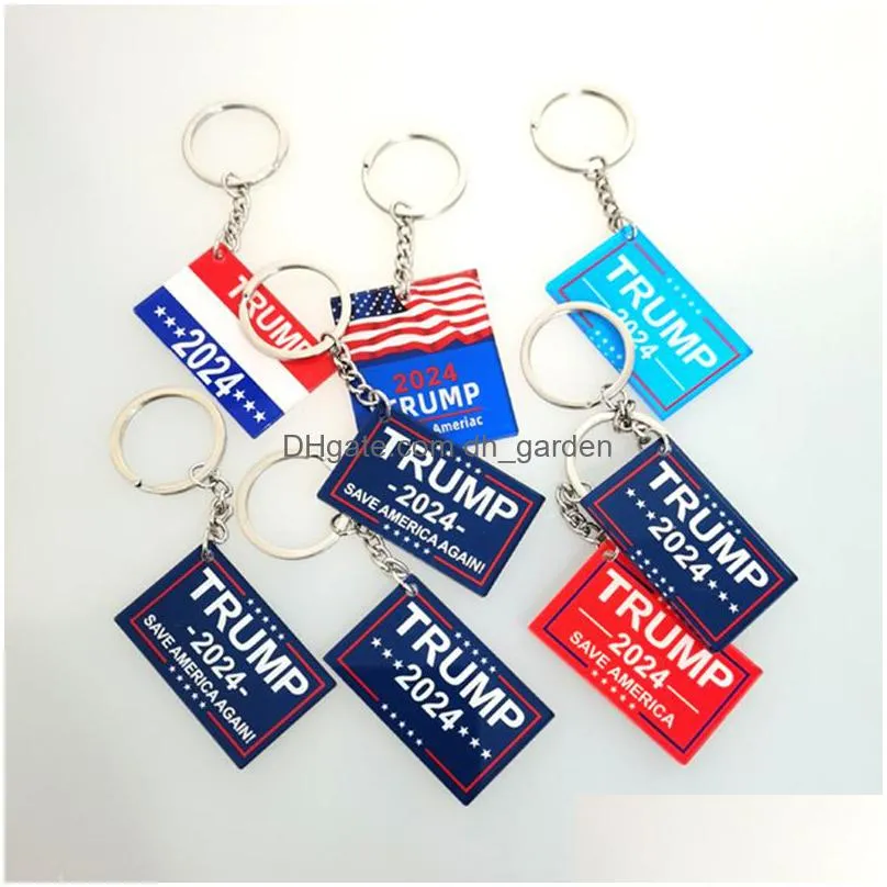 2024 trump keychain us election keychains campaign slogan plastic key chain keyring