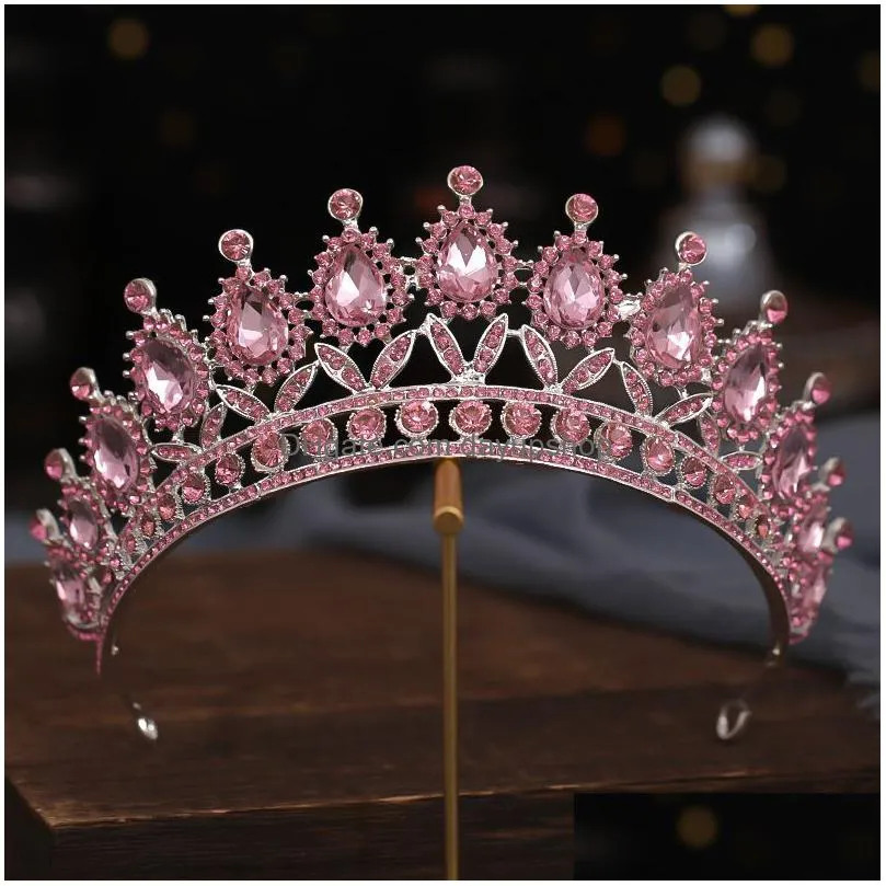 wedding hair jewelry luxury crystal crown bride tiaras and s queen diadem pageant bridal accessories 230202