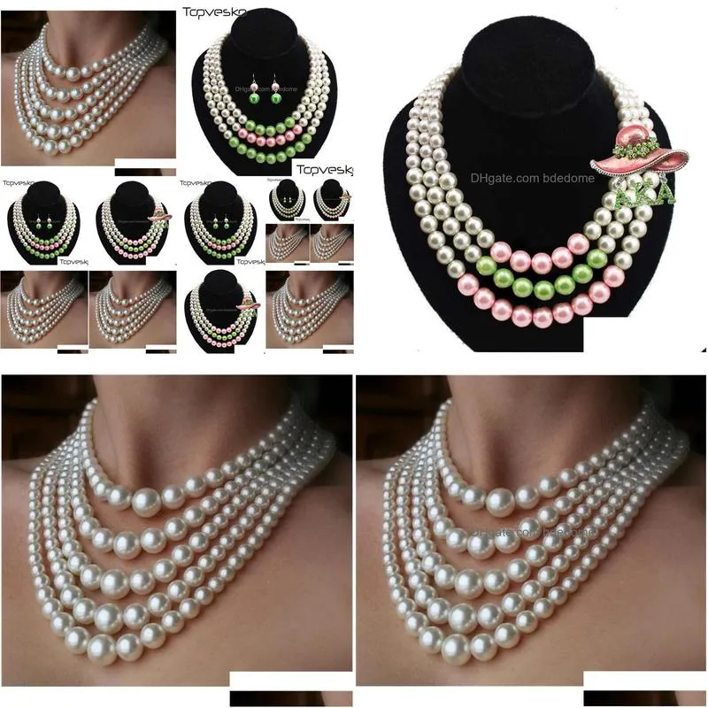 wedding jewelry sets big pearl bridal necklace vintage statement choker collar accessory multi layer beads 221109