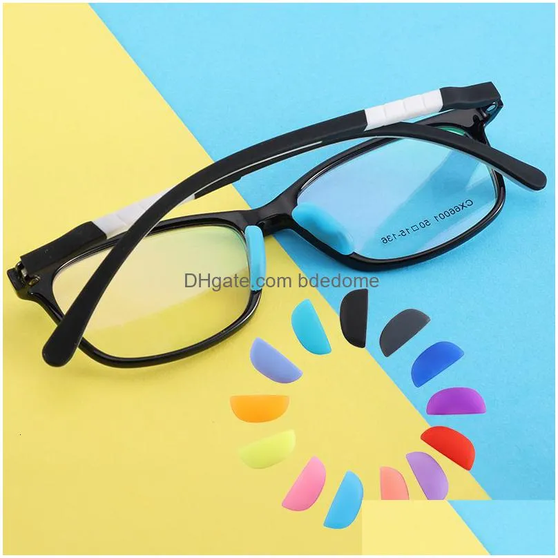 lens clothes 5pairspack antislip silicone nose pads for glasses push on repair tool eyeglass sunglasses eyewear accessories 221119