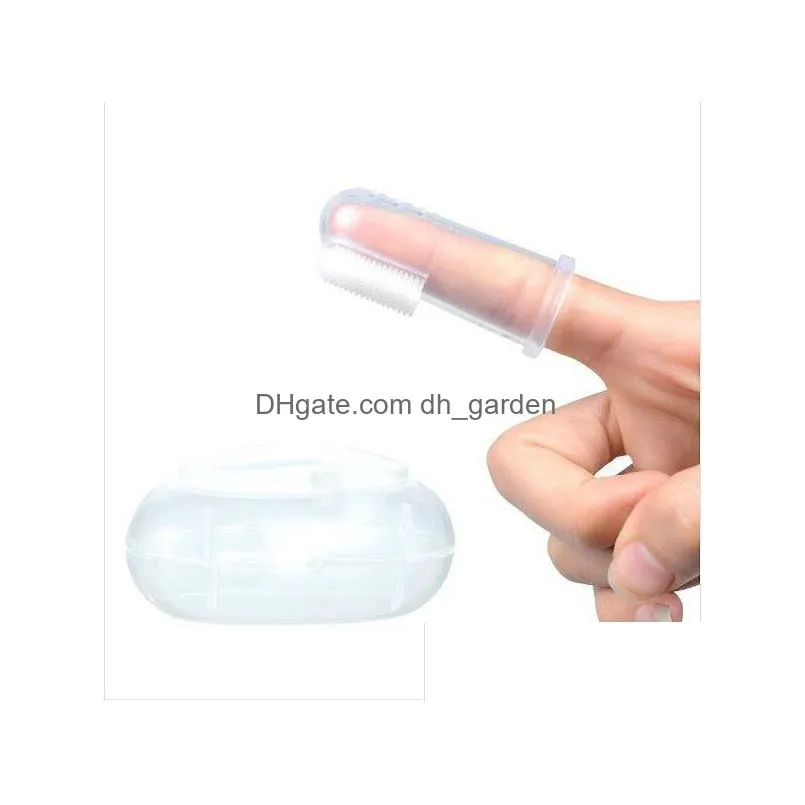 baby silicone toothbrush finger brush home party favor children`s teeth oral cleaning brushes portable travel supplies