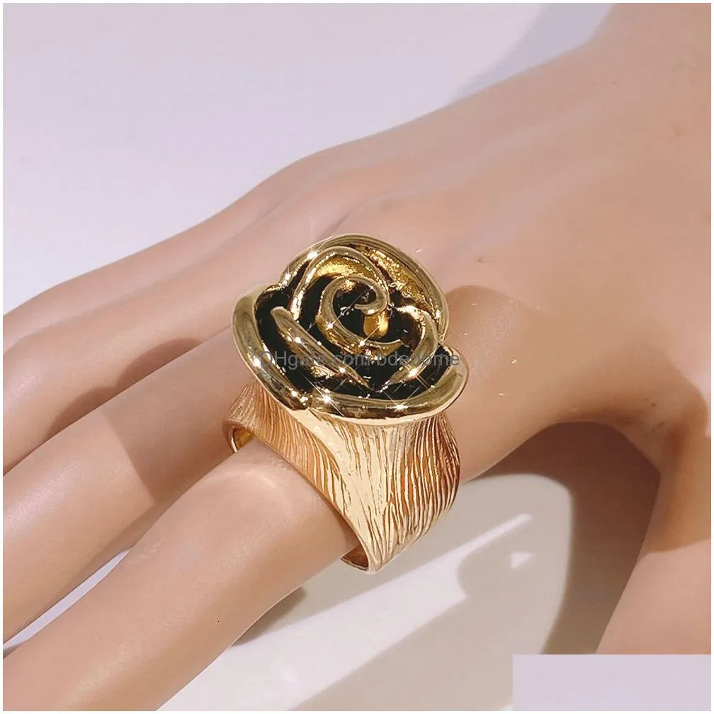 wedding jewelry sets yulaili colorful bead rings fashion gold plated rings two tone high quality not fading ring for women luxury gift