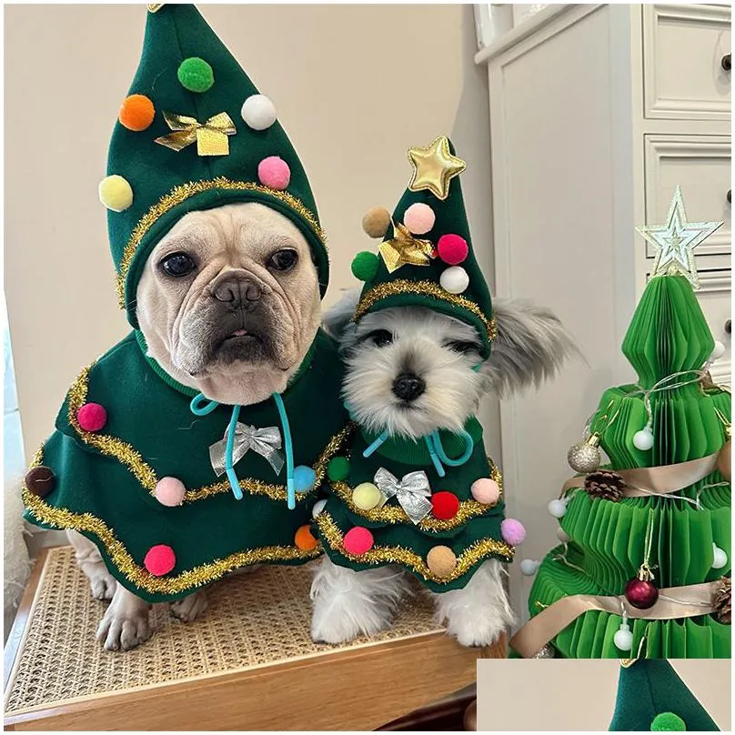 dog apparel cartoon clothes puppy christmas costumes small medium and large christmas pet funny autumn winter wrap ps2111