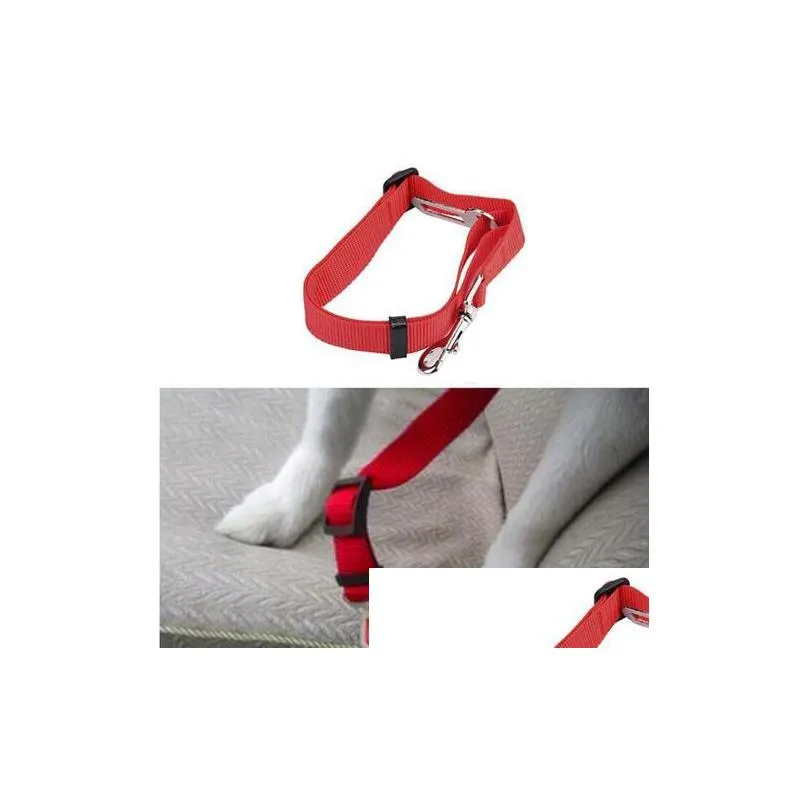 dog pet car seat safety belt harness restraint adjustable lead leash travel clip dogs supplies accessories