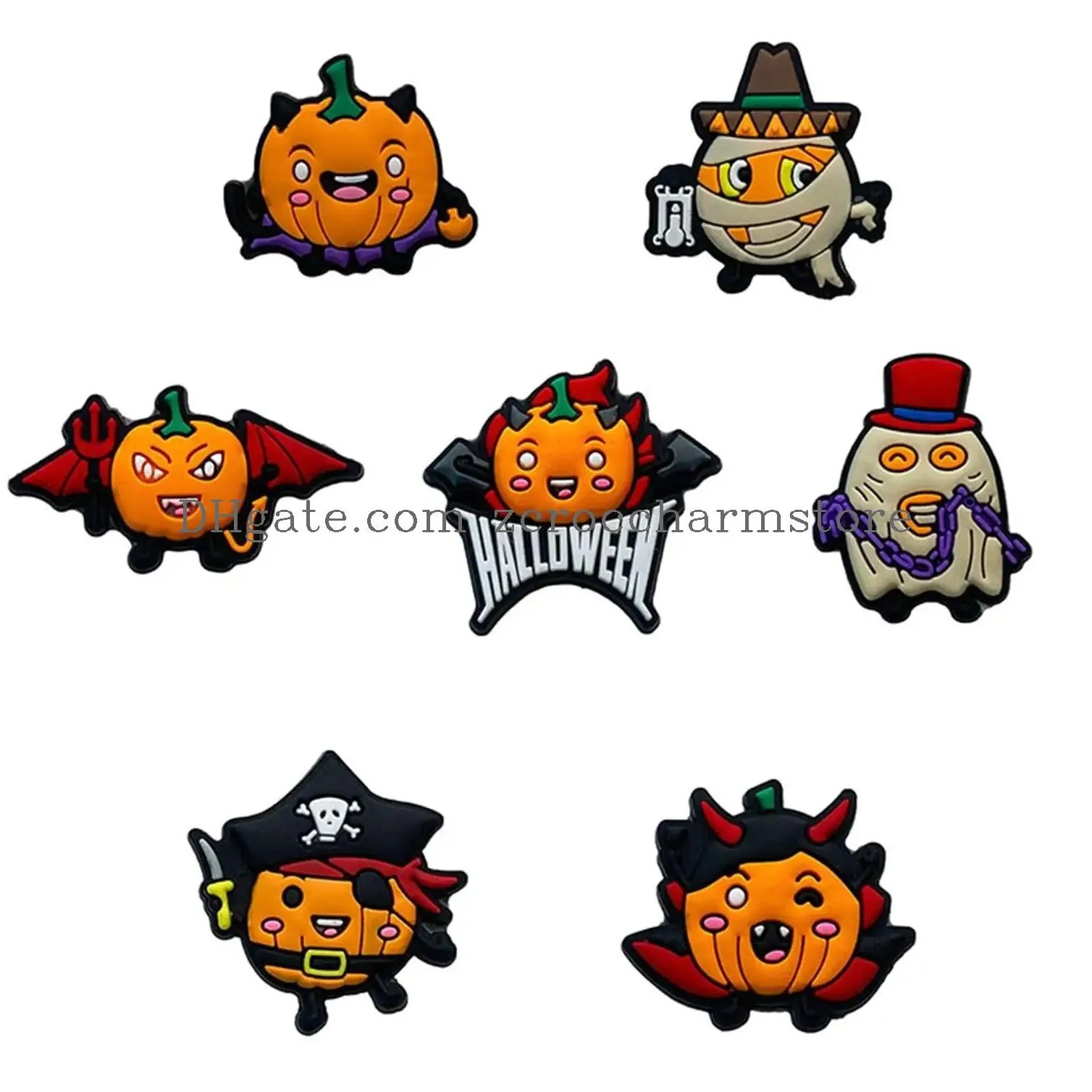 shoe parts accessories l skl pumpkin croc decoration charms halloween horror for kid boy and girl adt women men party favor gifts dr