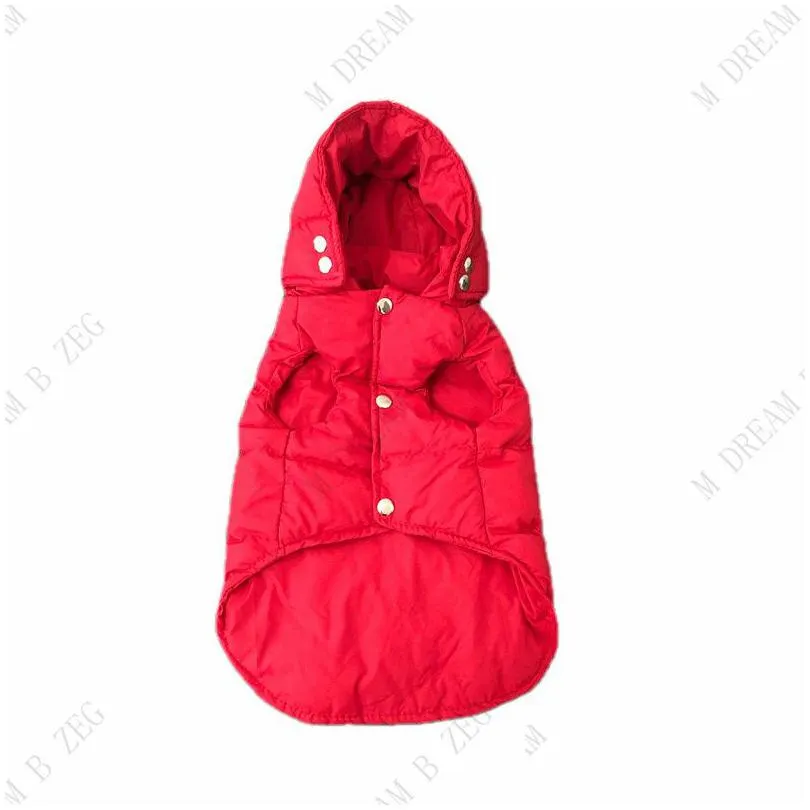 designer dog coat cold weather dog apparel windproof puppy winter jacket waterproof pet jacket warm pets vest with hats for small medium large dogs