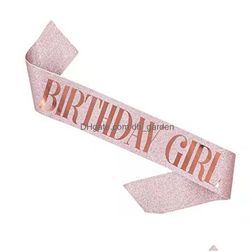 3 colors fashion birthday partys shoulder strap girl party decoration etiquette belt 2 styles princess ribbon 160*9.5cm