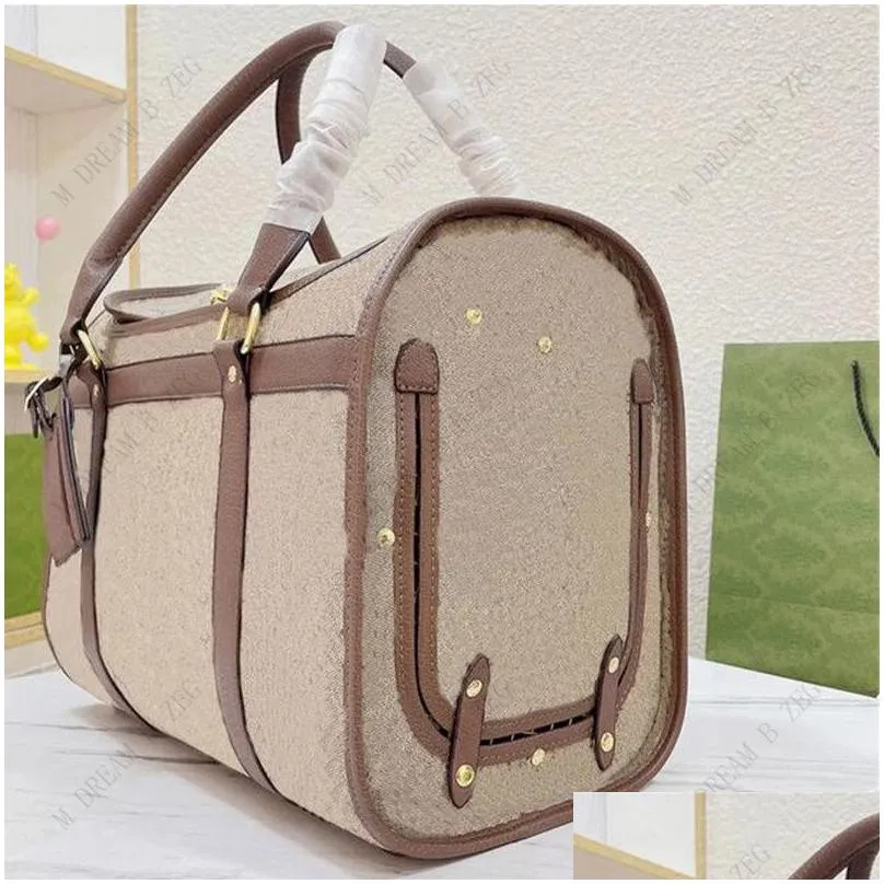 classic designer dog carrier pet bags supplies letter g pu leather breathable dogs carriers fashionable portable backpacks ps1414