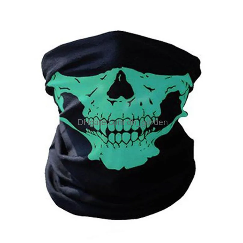 skull magic mask halloween cosplay bicycle ski skulls half face masks ghost scarf bandana neck warmer party