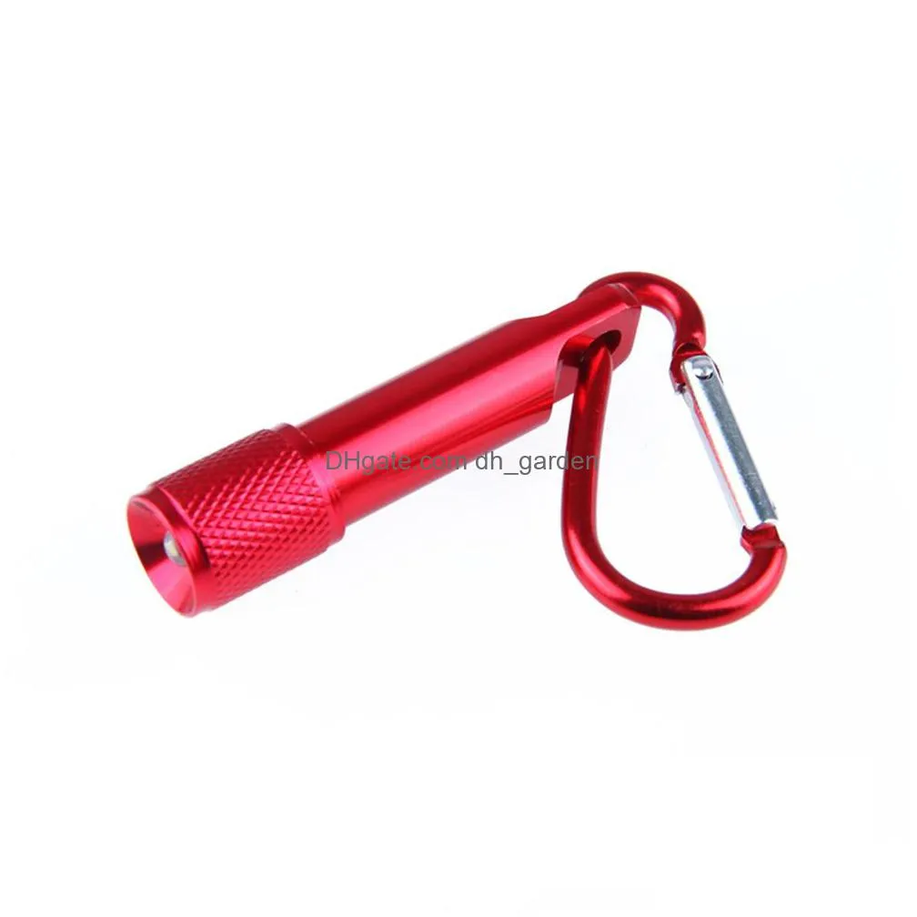 mini portable led flashlight key chain aluminum alloy torch flashlights with carabiner ring keyrings gifts custom logo