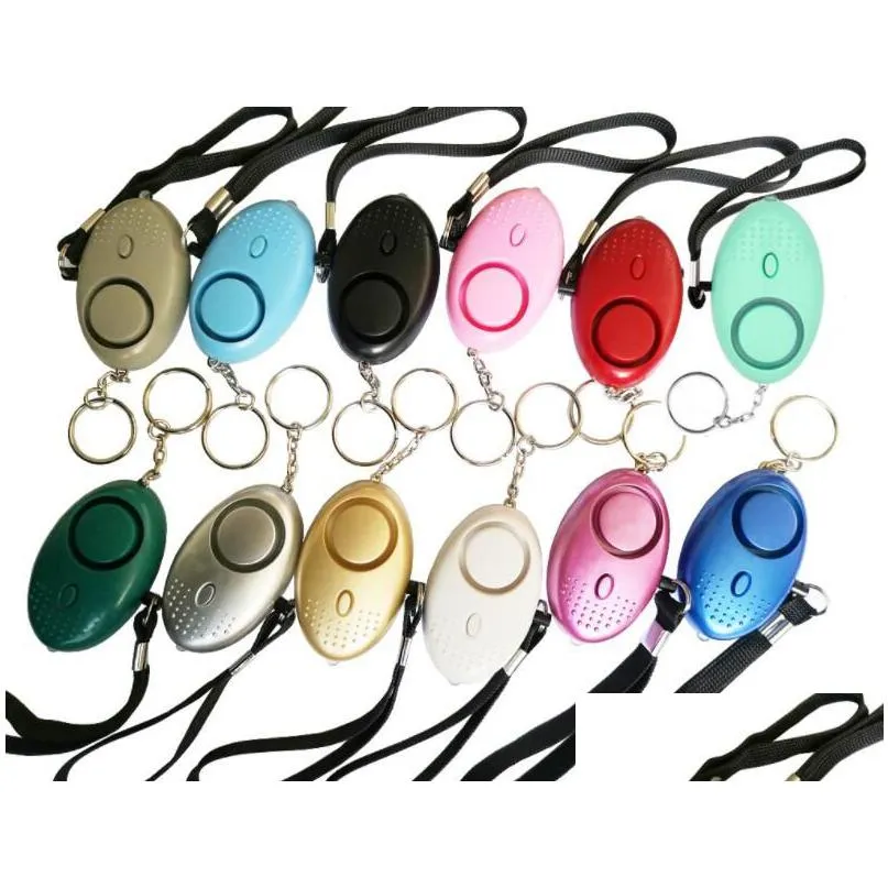 keychains fashion aessories 2021 130db sound loud egg keychain shape self defense personal alarm girl women security protect alert