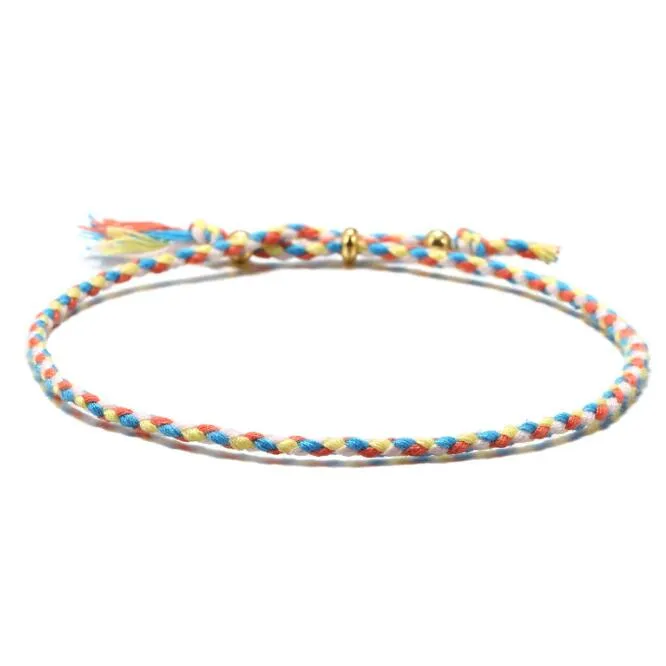 bohemian beach friendship handmade diy charm bracelet girls fashion jewelry 12 colors for choice nice design