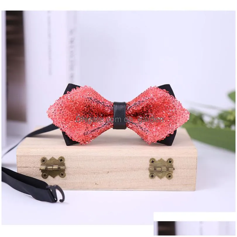 fashion accessories diamond bow tie men`s wedding decoration bow adjustable