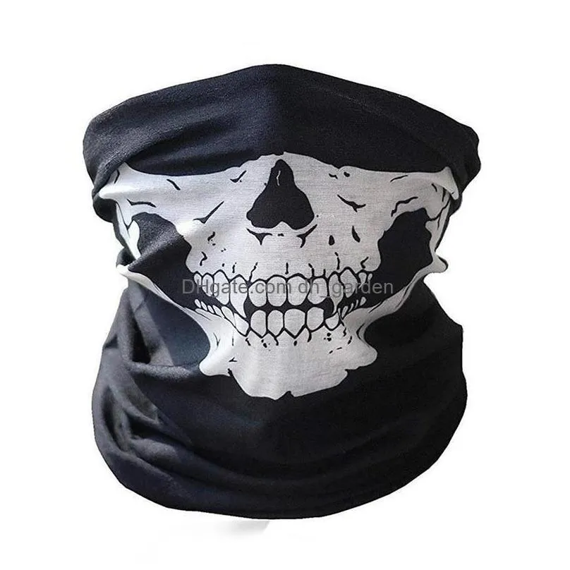 skull magic mask halloween cosplay bicycle ski skulls half face masks ghost scarf bandana neck warmer party