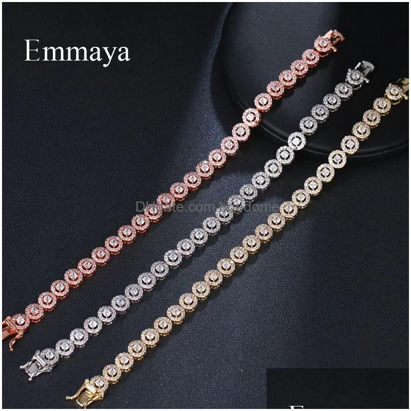 bangle emmaya season arrival jewelry three colors choice roundshape cubic zircon exquisite bracelet for female in party 220831