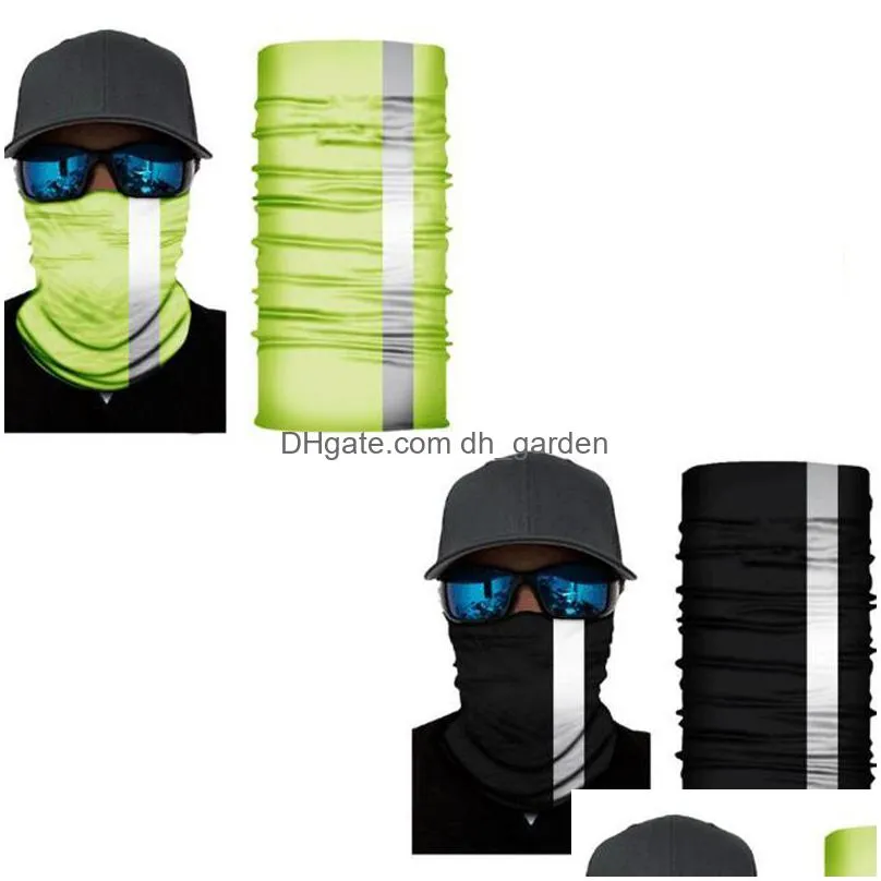 cycling face mask party masks reflective light flag printing scarf washable adjustable protective