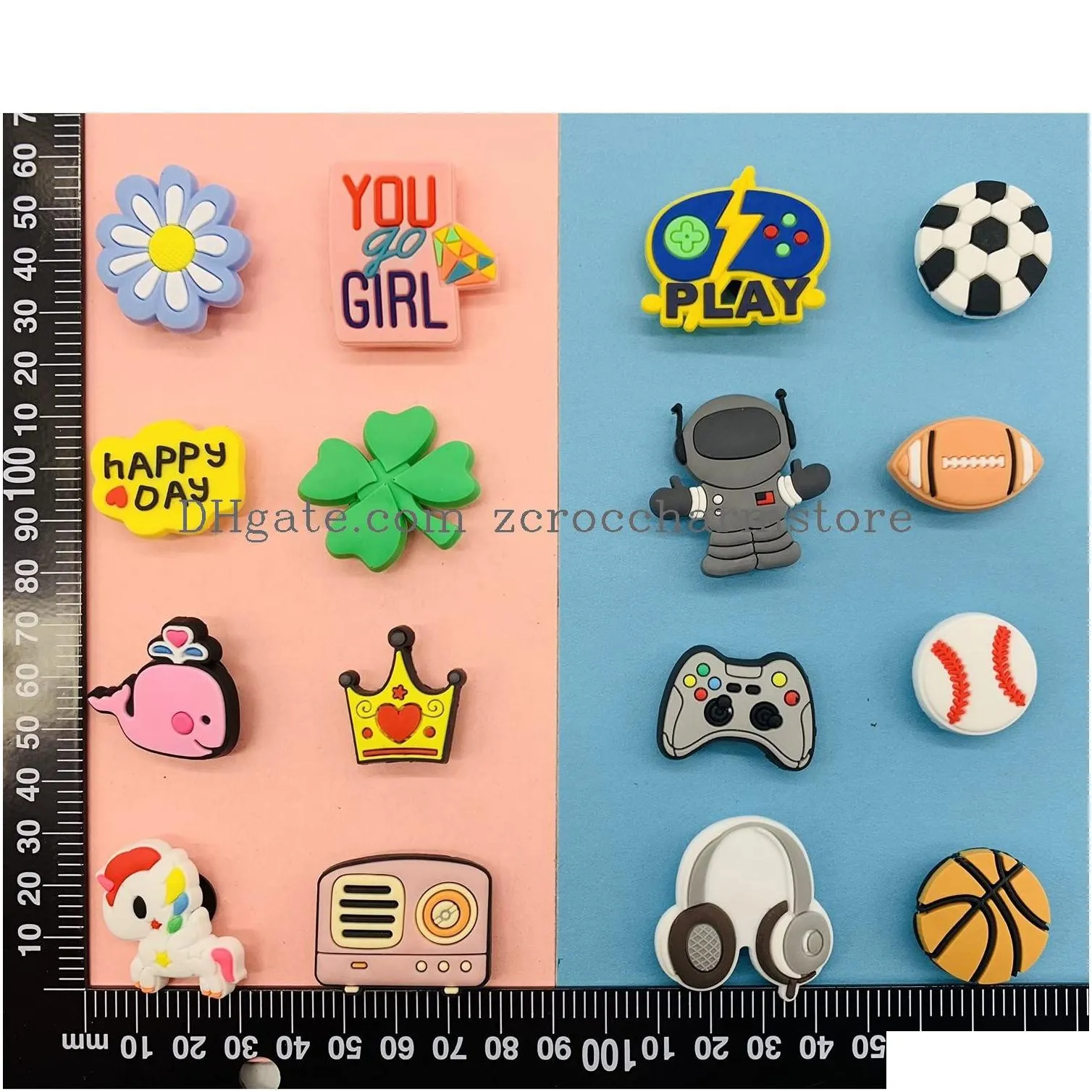 shoe parts accessories pvc different shaped charms including letters numbers for clog bracelet decoration holiday par zcroccharmstore