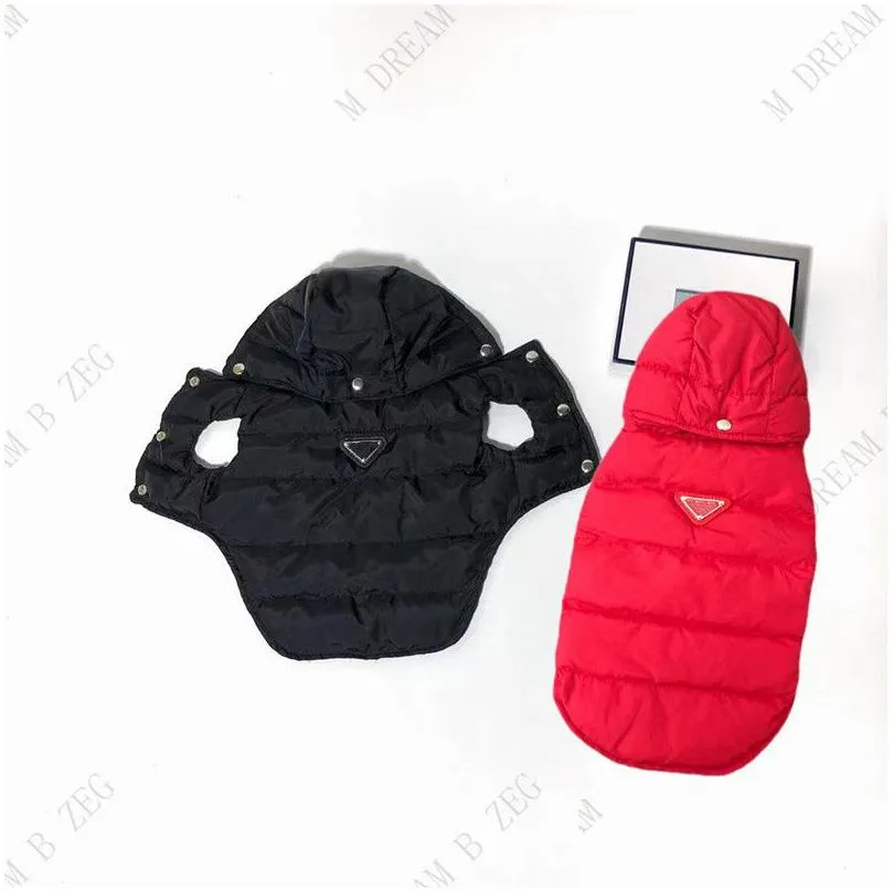 designer dog coat cold weather dog apparel windproof puppy winter jacket waterproof pet jacket warm pets vest with hats for small medium large dogs