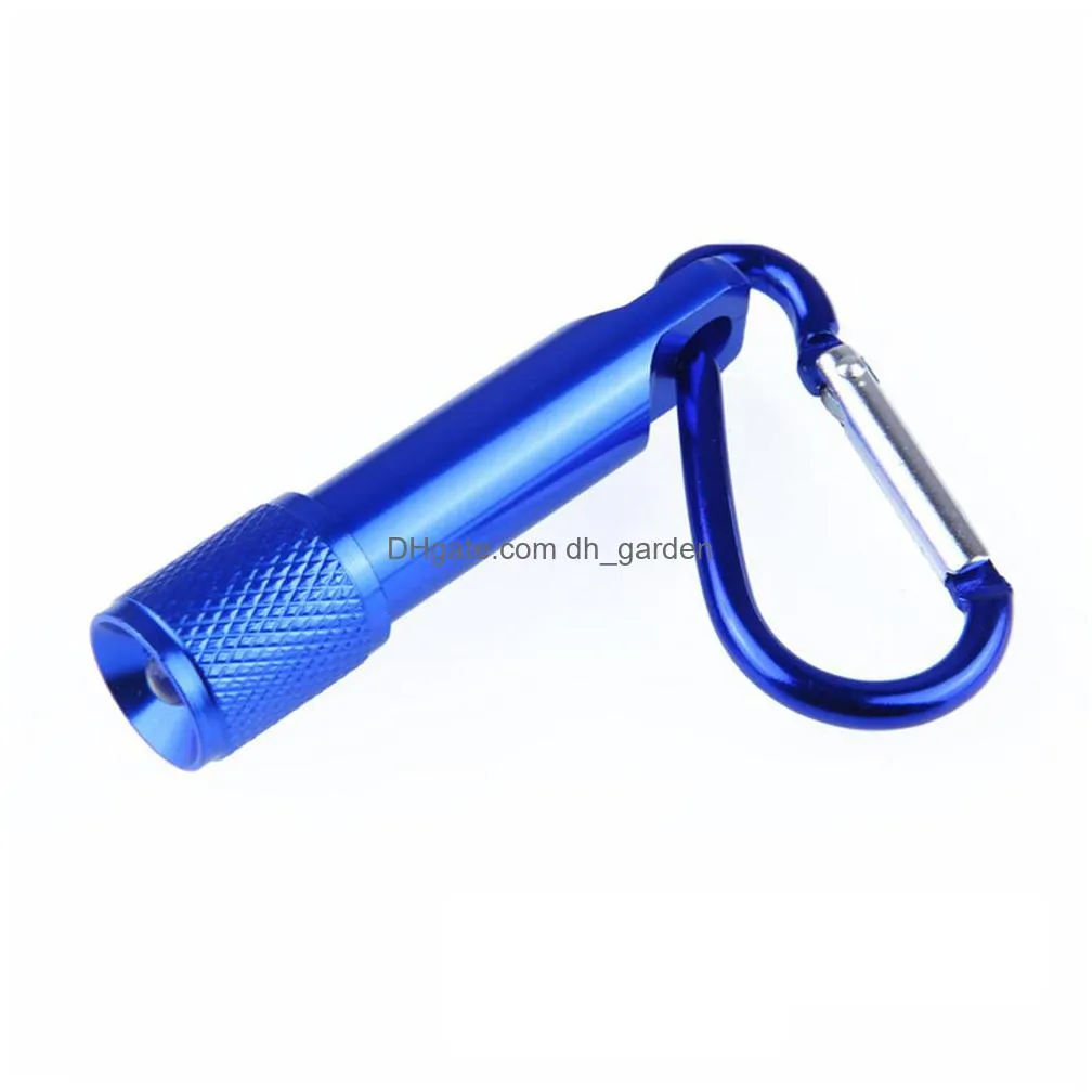 mini portable led flashlight key chain aluminum alloy torch flashlights with carabiner ring keyrings gifts custom logo