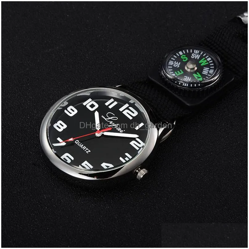 9 color pocket watch compass portable carabiner nurse quartz watches multifunctional outdoor survival tool
