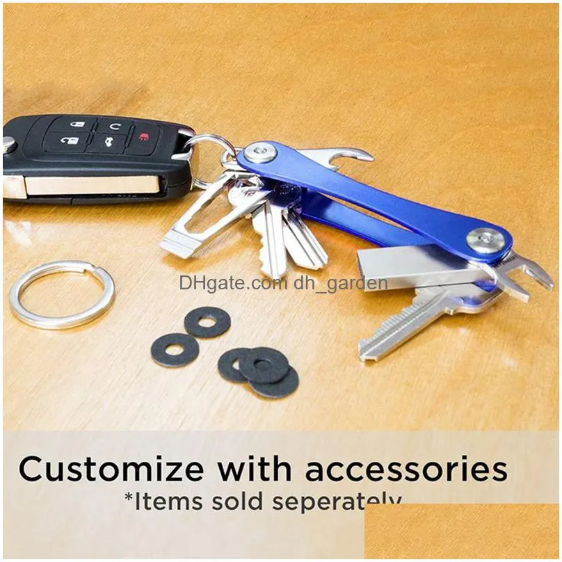 metal key holder key chains party favor portable key receiver keychain pendant father`s day gift