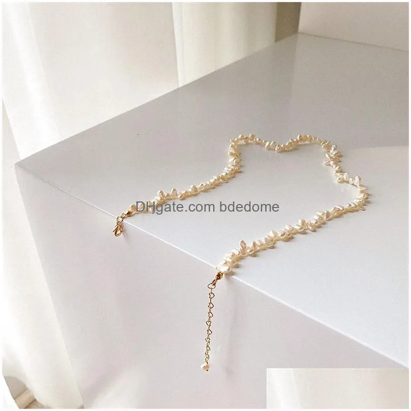 charm bracelets natural freshwater pearl necklace bracelet fashion sweet retro chain of clavicle women jewelry gift accessories 230215