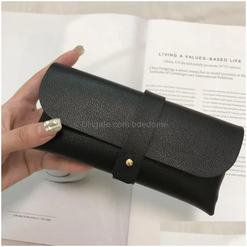 sunglasses cases glasses women leather soft bag fashion portable box accessories eyeglasses 221119