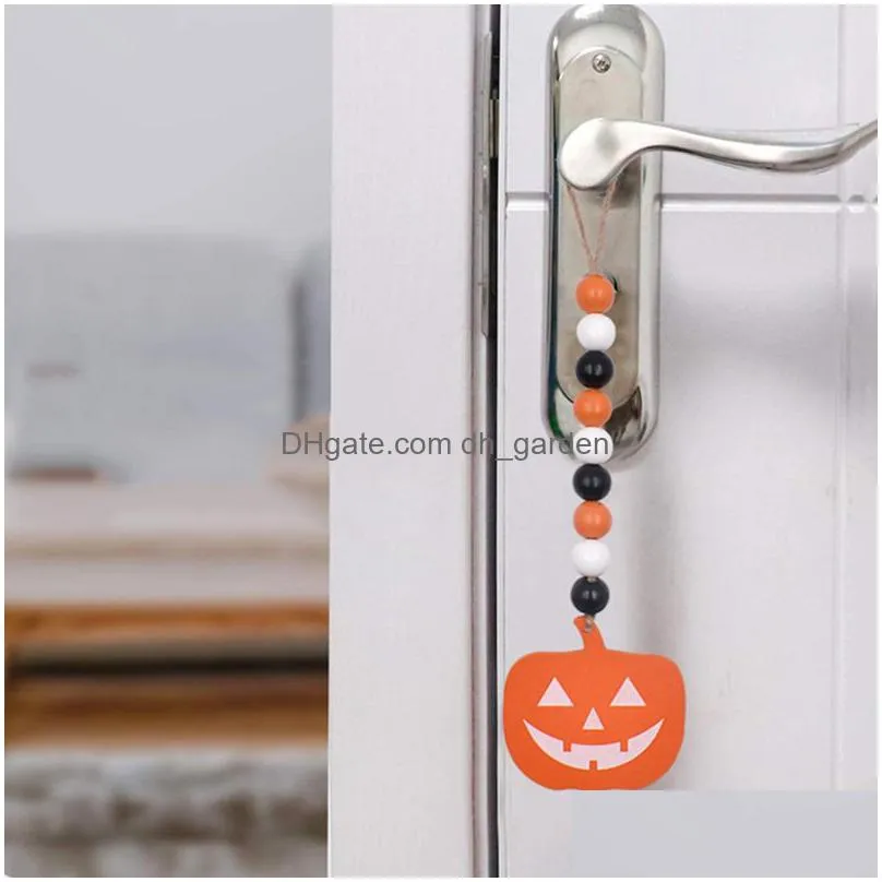 halloween party decoration pendant creative home decorations colorful wooden bead ornaments 10 styles