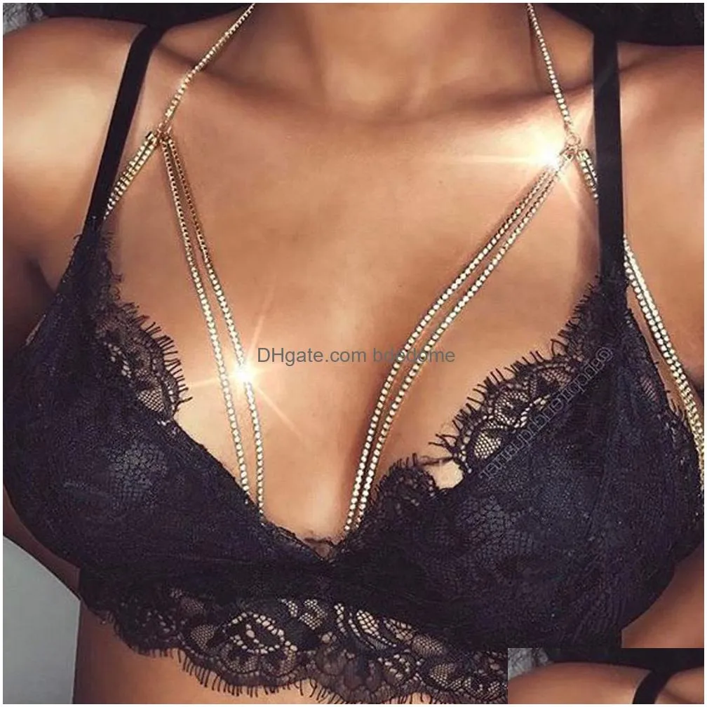 other simple multi layer bikini chest chain bra harnes beach sexy body chain lingerie jewelry festival party gift 221008