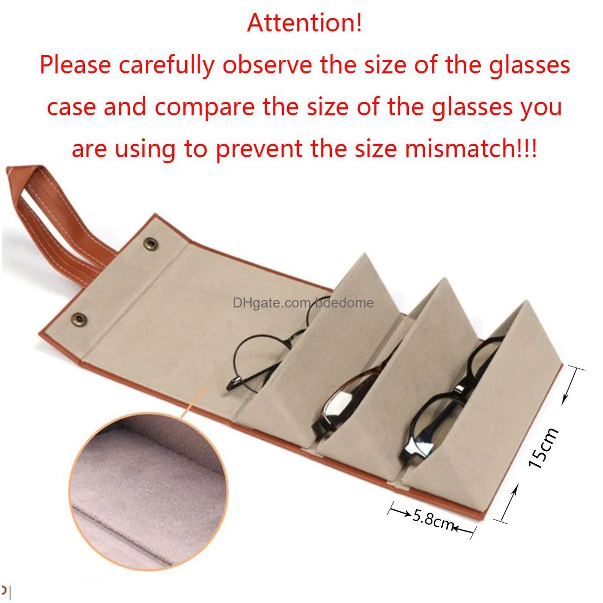 sunglasses cases 23456 multislot portable glasses organizer eyeglasses storage display travel folding pu leather case 221119