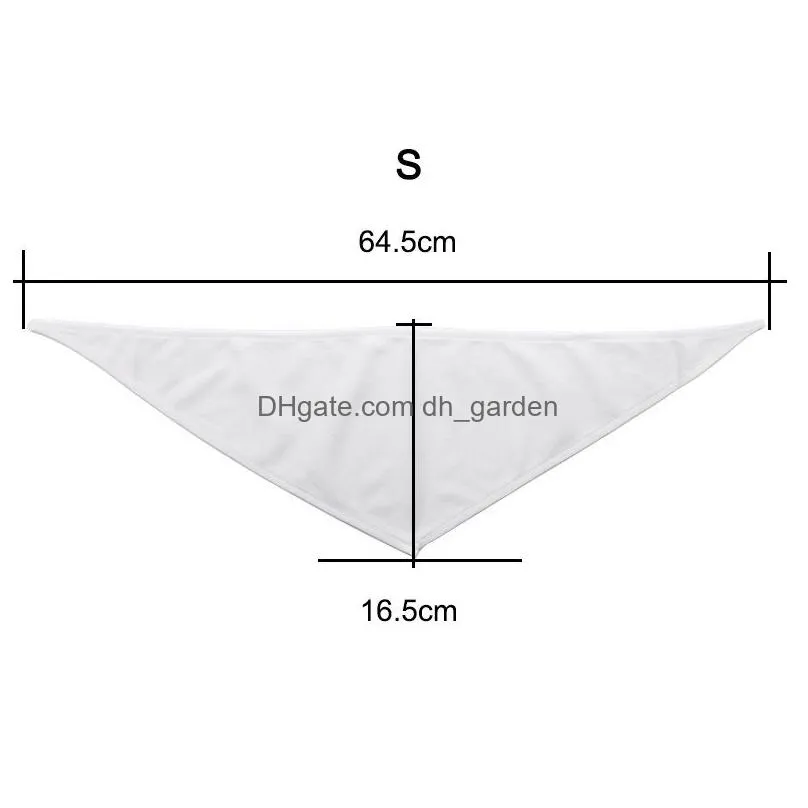 sublimation blank pet saliva towel dog apparel heat transfer s/m/l/xl dogs triangle scarf diy party decoration gifts