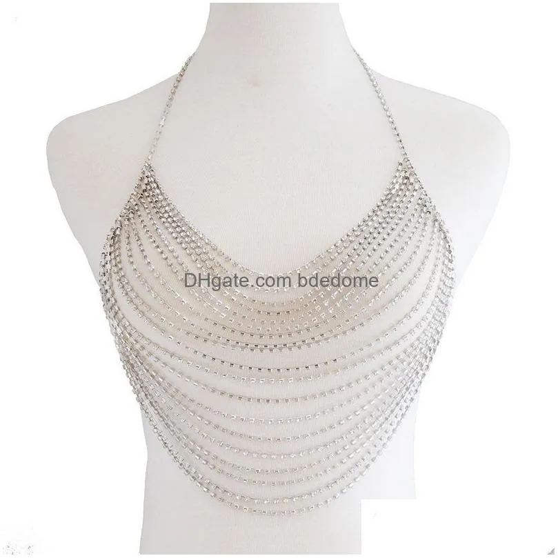 other fashion women shiny body jewelry necklace bra body jewelry sexy bikini accessories necklace jewelry 221008